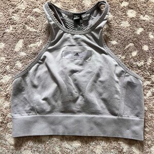adidas Stella McCartney Light Gray Racerback Sports Bra